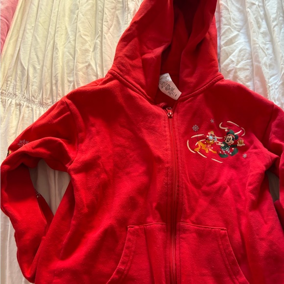 Disney Christmas kids castle hoodie zip front sweater - Picture 5 of 5